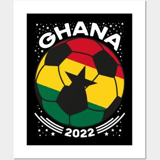 Ghana Flag Soccer Football Team Posters and Art